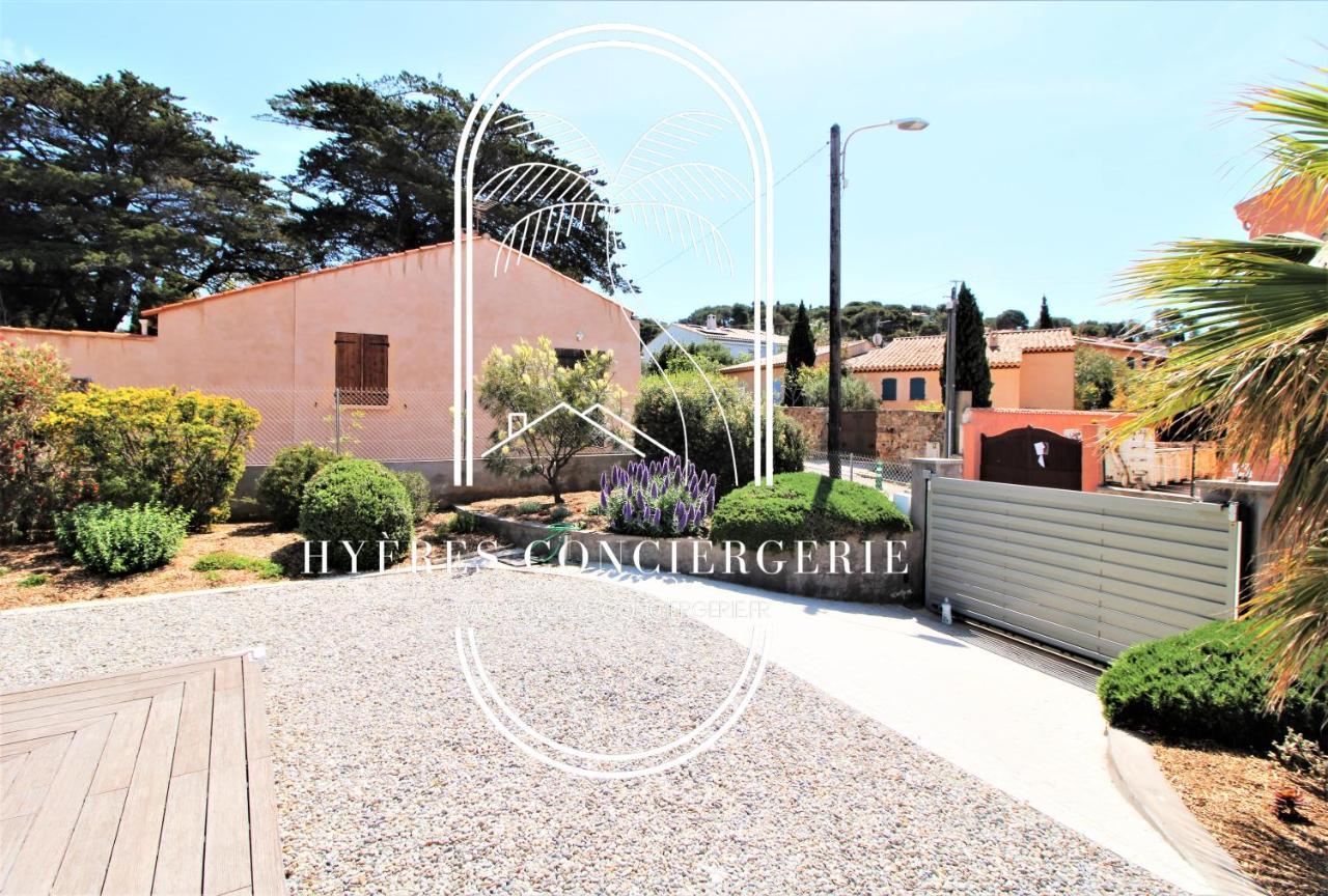Villa Antoine Appartement Rdj Vue Mer Clim Wifi Parking Plage 50M La Garonne Le Pradet Exterior photo